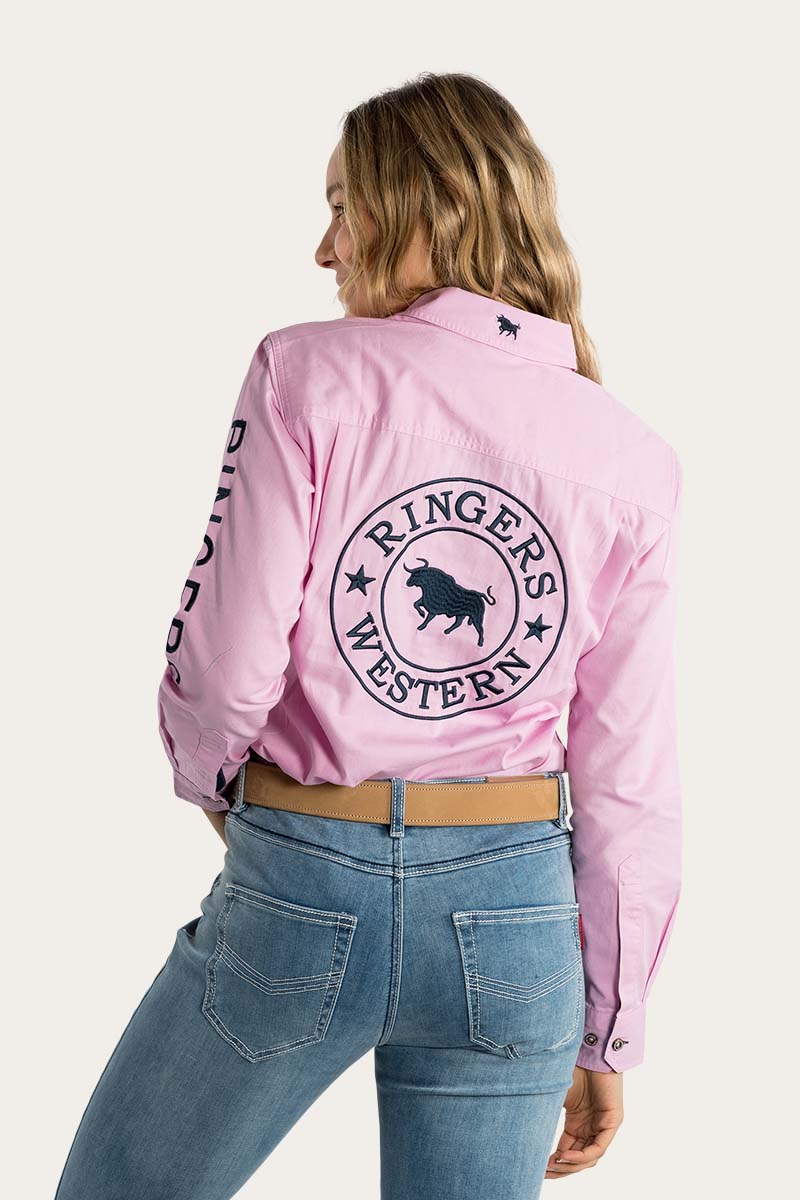 Signature Jillaroo Yandina shirt Womens work Button - Ballet Pink– Western Ringers Full